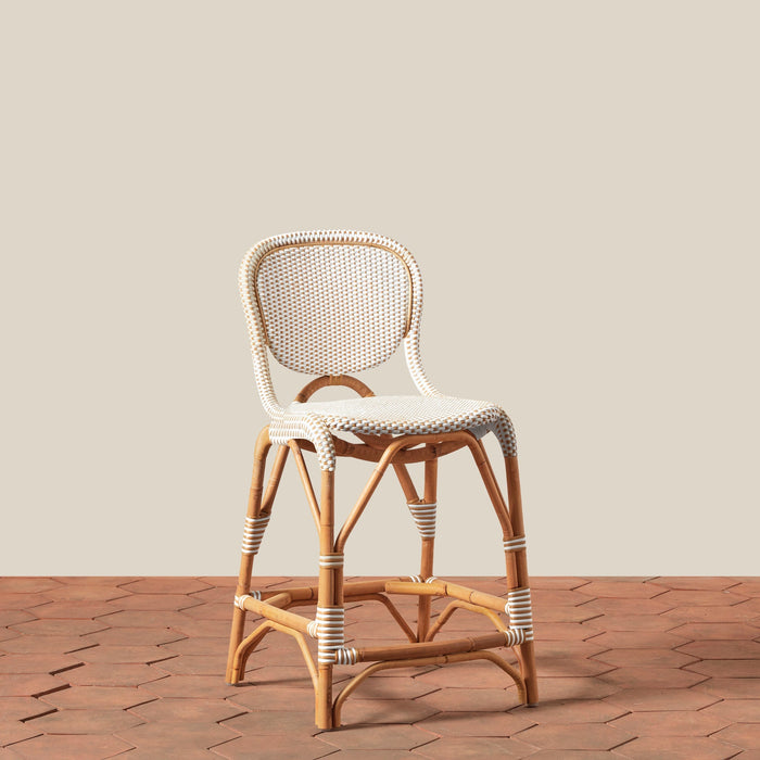 Rattan Bistro Counter Stool with All-Weather Wicker