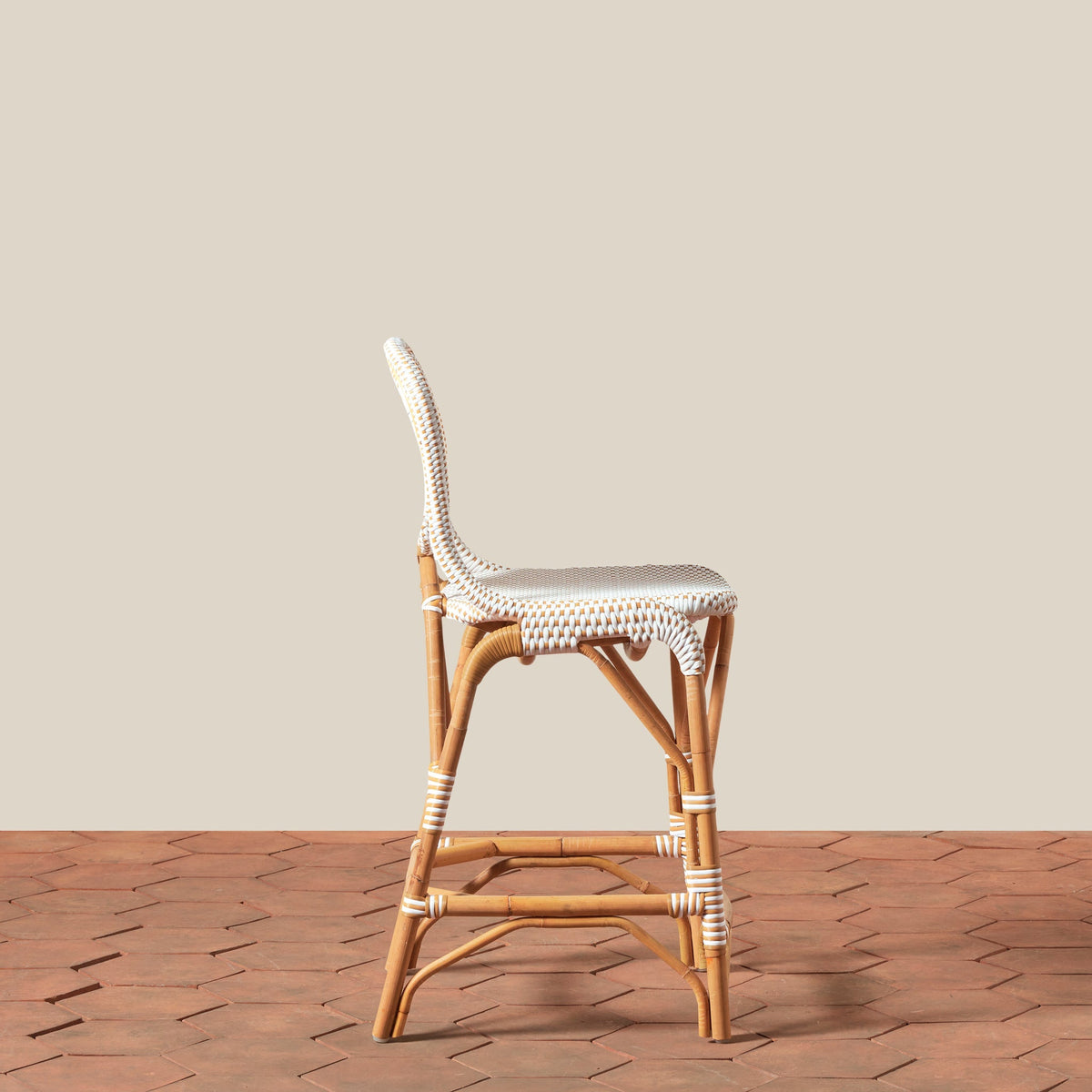 Rattan Bistro Counter Stool with All-Weather Wicker