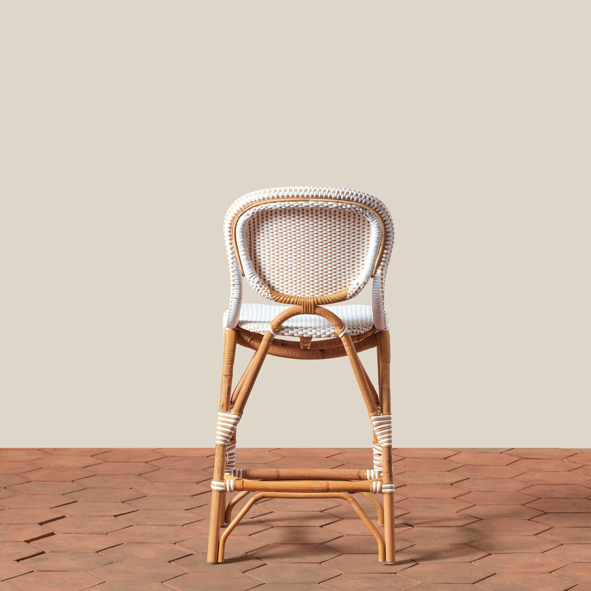 Rattan Bistro Counter Stool with All-Weather Wicker