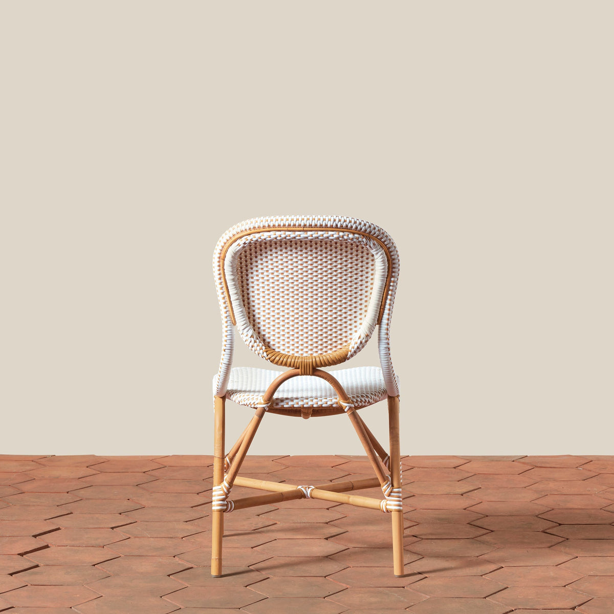 Rattan Bistro Side Chair with All-Weather Wicker