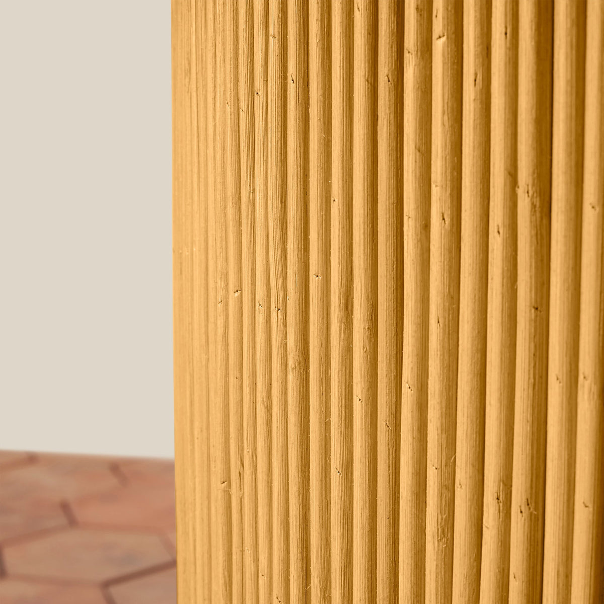 Round Rattan Pedestal Dining Table — Seats 4