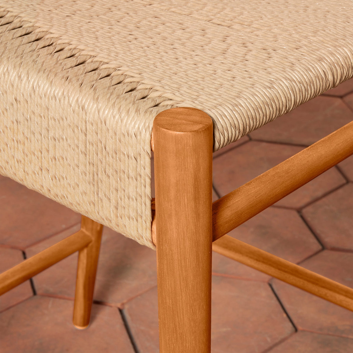 Teak & Performance Rush Indoor/Outdoor Counter Stool