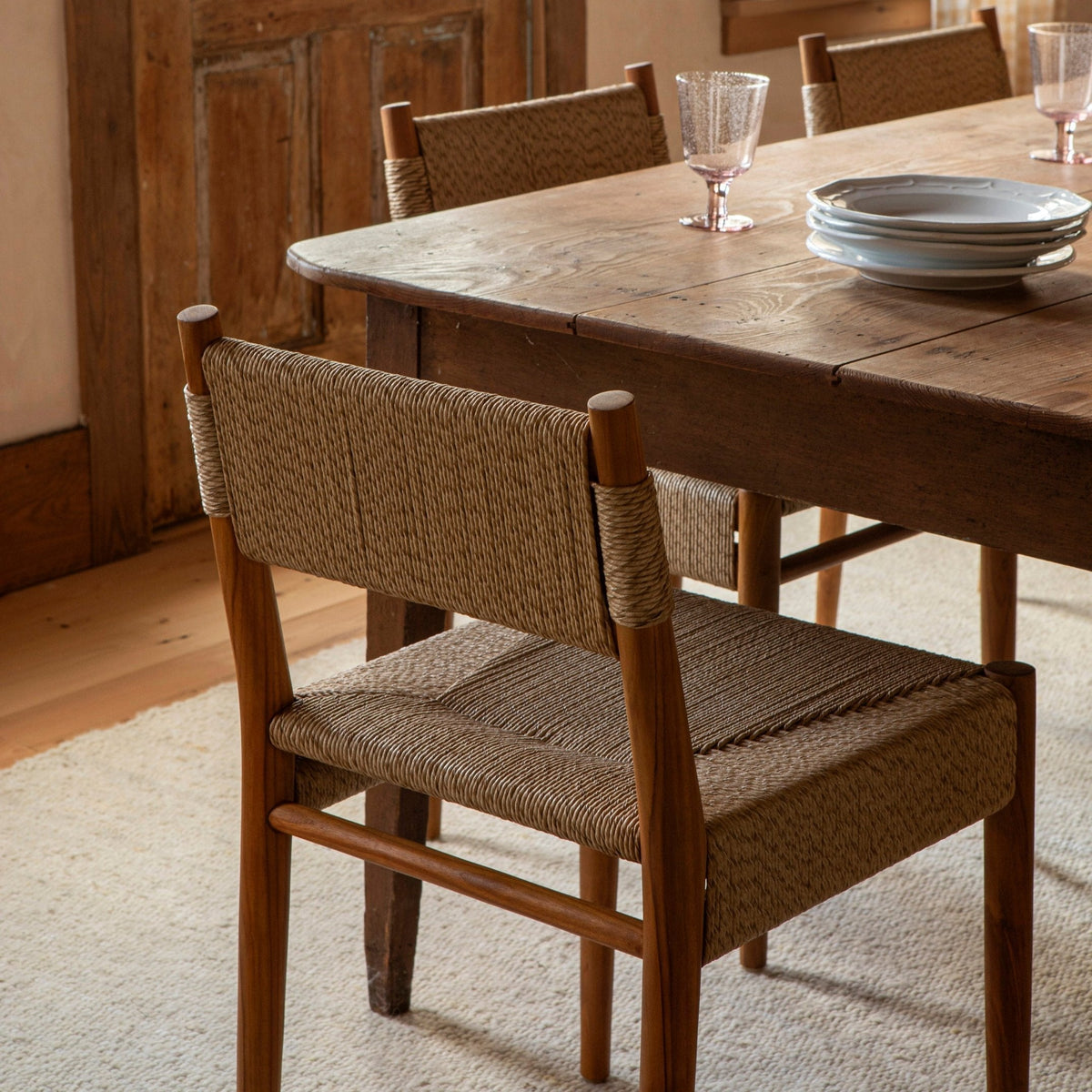 Teak & Performance Rush Indoor/Outdoor Dining Chair