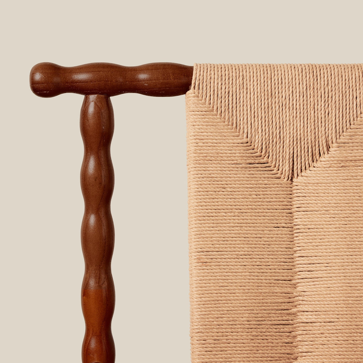 Turned Wood & Rush Occasional Armchair